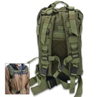 Rear image of the Assault Backpack.